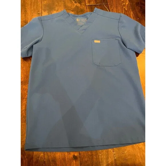 Figs Leon Three Pocket Scrub Top Royal Blue size XS Lot of 2 - Picture 3 of 12